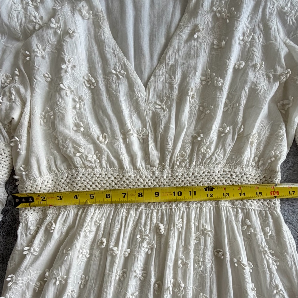 Boston Proper White Lace Long Sleeve Dress - Picture 6 of 10